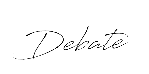 Design your own signature with our free online signature maker. With this signature software, you can create a handwritten (Antro_Vectra) signature for name Debate. Debate signature style 6 images and pictures png