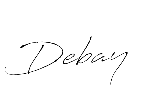 Design your own signature with our free online signature maker. With this signature software, you can create a handwritten (Antro_Vectra) signature for name Debay. Debay signature style 6 images and pictures png