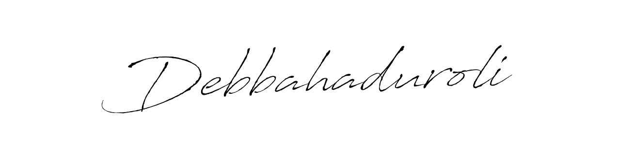 Debbahaduroli stylish signature style. Best Handwritten Sign (Antro_Vectra) for my name. Handwritten Signature Collection Ideas for my name Debbahaduroli. Debbahaduroli signature style 6 images and pictures png