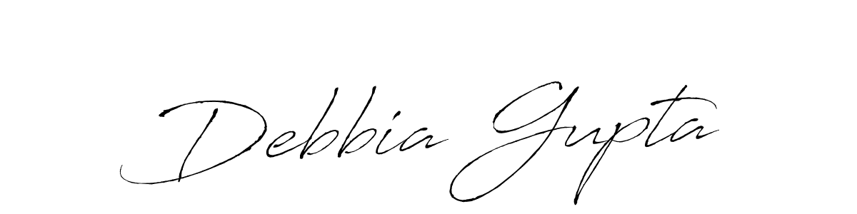 The best way (Antro_Vectra) to make a short signature is to pick only two or three words in your name. The name Debbia Gupta include a total of six letters. For converting this name. Debbia Gupta signature style 6 images and pictures png