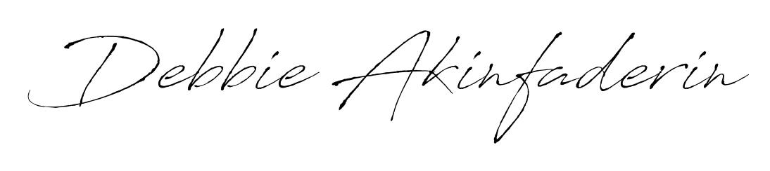 Make a short Debbie Akinfaderin signature style. Manage your documents anywhere anytime using Antro_Vectra. Create and add eSignatures, submit forms, share and send files easily. Debbie Akinfaderin signature style 6 images and pictures png