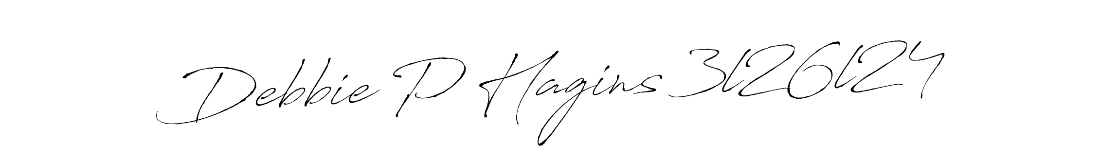 How to make Debbie P Hagins 3l26l24 signature? Antro_Vectra is a professional autograph style. Create handwritten signature for Debbie P Hagins 3l26l24 name. Debbie P Hagins 3l26l24 signature style 6 images and pictures png