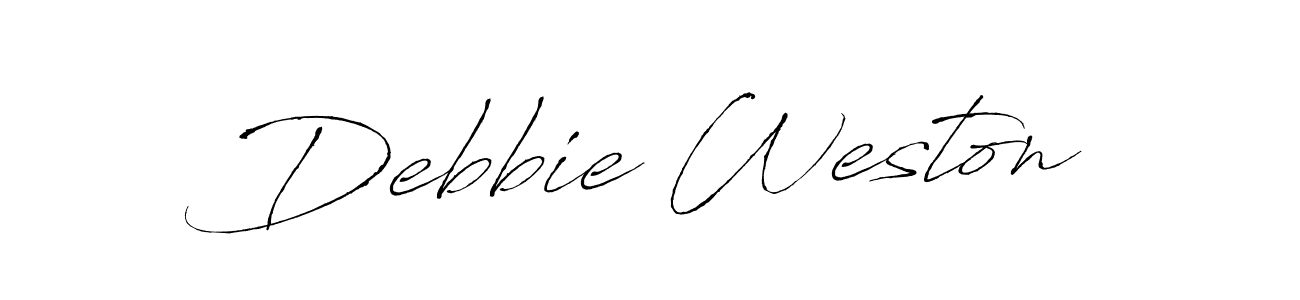 Use a signature maker to create a handwritten signature online. With this signature software, you can design (Antro_Vectra) your own signature for name Debbie Weston. Debbie Weston signature style 6 images and pictures png