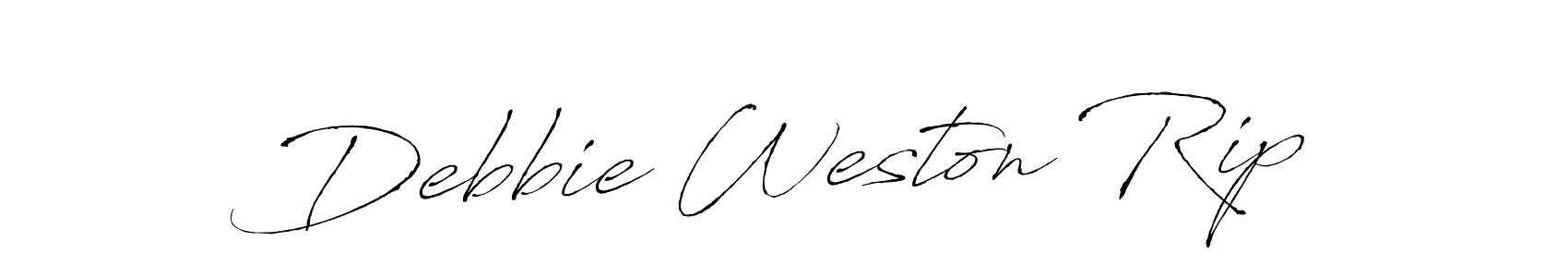 Debbie Weston Rip stylish signature style. Best Handwritten Sign (Antro_Vectra) for my name. Handwritten Signature Collection Ideas for my name Debbie Weston Rip. Debbie Weston Rip signature style 6 images and pictures png