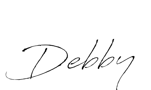 Use a signature maker to create a handwritten signature online. With this signature software, you can design (Antro_Vectra) your own signature for name Debby. Debby signature style 6 images and pictures png