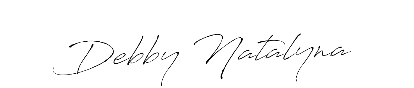 Similarly Antro_Vectra is the best handwritten signature design. Signature creator online .You can use it as an online autograph creator for name Debby Natalyna. Debby Natalyna signature style 6 images and pictures png