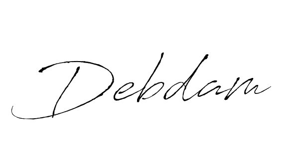 How to make Debdam signature? Antro_Vectra is a professional autograph style. Create handwritten signature for Debdam name. Debdam signature style 6 images and pictures png