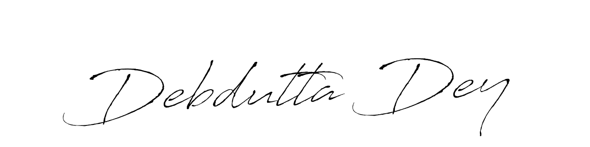 How to make Debdutta Dey name signature. Use Antro_Vectra style for creating short signs online. This is the latest handwritten sign. Debdutta Dey signature style 6 images and pictures png