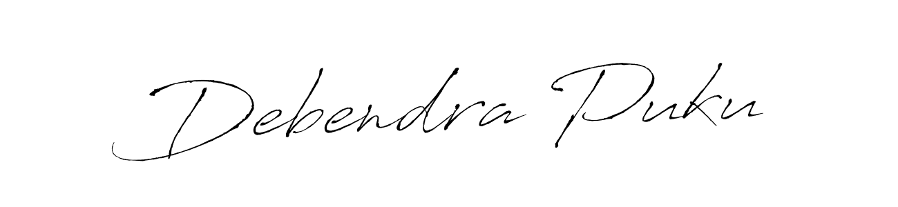 You should practise on your own different ways (Antro_Vectra) to write your name (Debendra Puku) in signature. don't let someone else do it for you. Debendra Puku signature style 6 images and pictures png