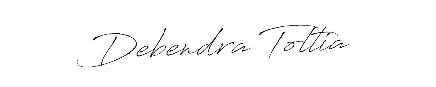 Make a beautiful signature design for name Debendra Toltia. With this signature (Antro_Vectra) style, you can create a handwritten signature for free. Debendra Toltia signature style 6 images and pictures png