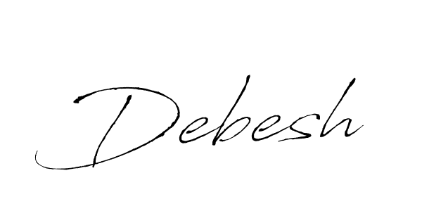 Make a beautiful signature design for name Debesh. With this signature (Antro_Vectra) style, you can create a handwritten signature for free. Debesh signature style 6 images and pictures png