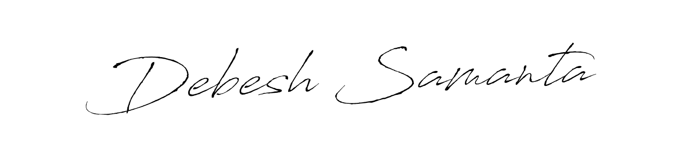 How to make Debesh Samanta signature? Antro_Vectra is a professional autograph style. Create handwritten signature for Debesh Samanta name. Debesh Samanta signature style 6 images and pictures png