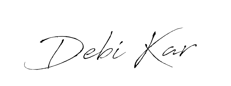 Create a beautiful signature design for name Debi Kar. With this signature (Antro_Vectra) fonts, you can make a handwritten signature for free. Debi Kar signature style 6 images and pictures png