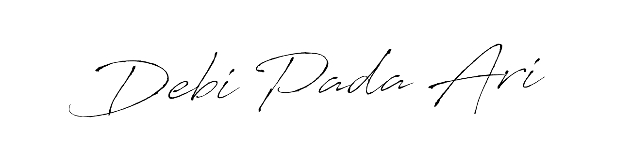 Make a beautiful signature design for name Debi Pada Ari. With this signature (Antro_Vectra) style, you can create a handwritten signature for free. Debi Pada Ari signature style 6 images and pictures png