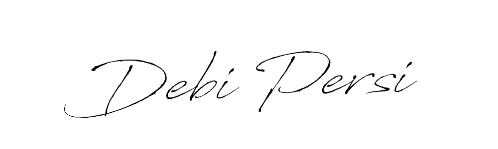 Debi Persi stylish signature style. Best Handwritten Sign (Antro_Vectra) for my name. Handwritten Signature Collection Ideas for my name Debi Persi. Debi Persi signature style 6 images and pictures png