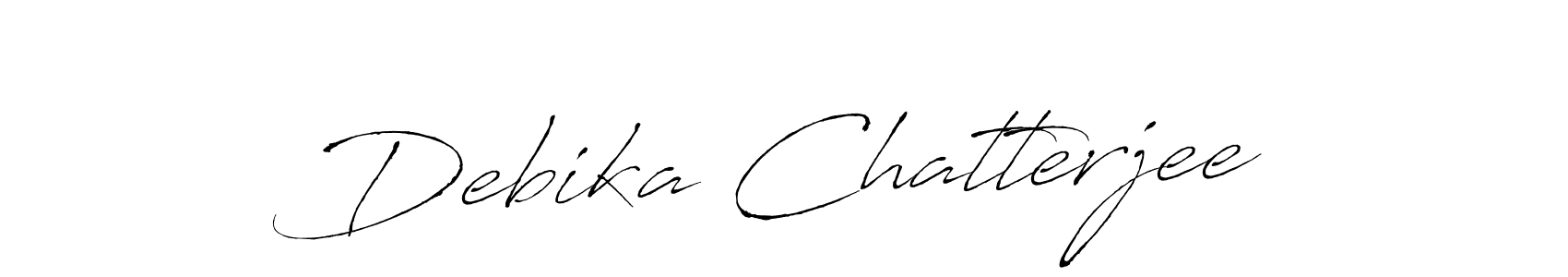 Create a beautiful signature design for name Debika Chatterjee. With this signature (Antro_Vectra) fonts, you can make a handwritten signature for free. Debika Chatterjee signature style 6 images and pictures png