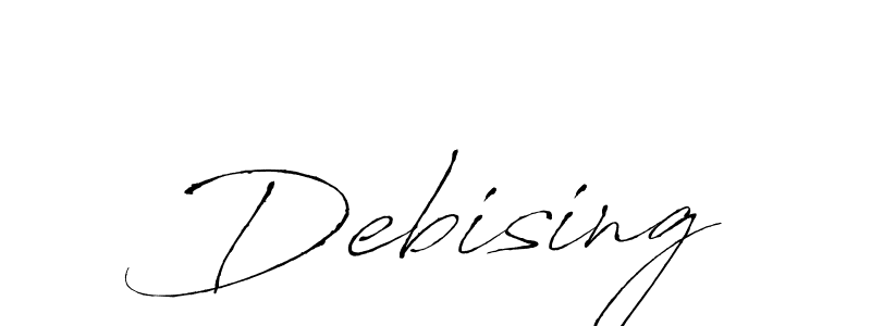 You should practise on your own different ways (Antro_Vectra) to write your name (Debising) in signature. don't let someone else do it for you. Debising signature style 6 images and pictures png