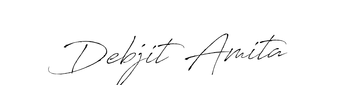 Make a beautiful signature design for name Debjit Amita. With this signature (Antro_Vectra) style, you can create a handwritten signature for free. Debjit Amita signature style 6 images and pictures png