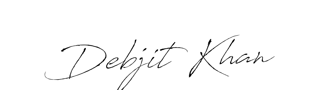 How to make Debjit Khan name signature. Use Antro_Vectra style for creating short signs online. This is the latest handwritten sign. Debjit Khan signature style 6 images and pictures png