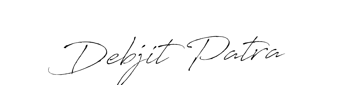 How to make Debjit Patra name signature. Use Antro_Vectra style for creating short signs online. This is the latest handwritten sign. Debjit Patra signature style 6 images and pictures png