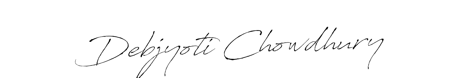 Make a beautiful signature design for name Debjyoti Chowdhury. With this signature (Antro_Vectra) style, you can create a handwritten signature for free. Debjyoti Chowdhury signature style 6 images and pictures png