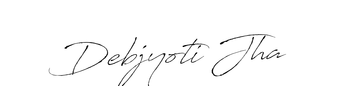 Debjyoti Jha stylish signature style. Best Handwritten Sign (Antro_Vectra) for my name. Handwritten Signature Collection Ideas for my name Debjyoti Jha. Debjyoti Jha signature style 6 images and pictures png