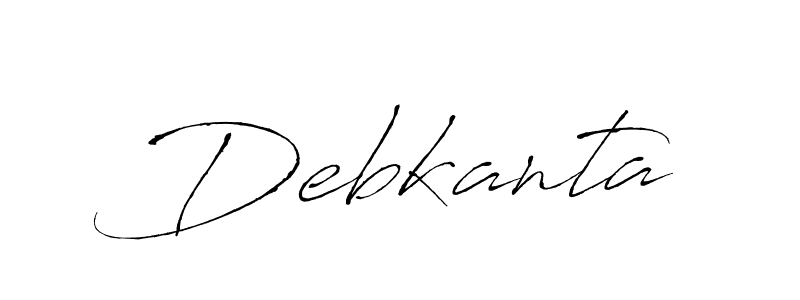 Make a beautiful signature design for name Debkanta. With this signature (Antro_Vectra) style, you can create a handwritten signature for free. Debkanta signature style 6 images and pictures png