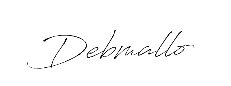 How to make Debmallo name signature. Use Antro_Vectra style for creating short signs online. This is the latest handwritten sign. Debmallo signature style 6 images and pictures png