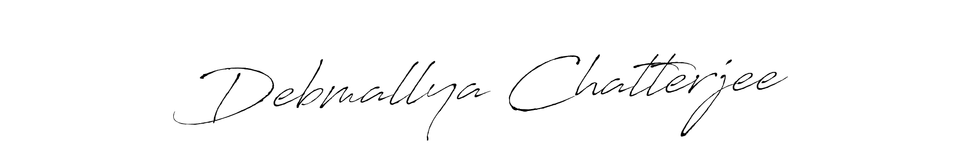 You should practise on your own different ways (Antro_Vectra) to write your name (Debmallya Chatterjee) in signature. don't let someone else do it for you. Debmallya Chatterjee signature style 6 images and pictures png