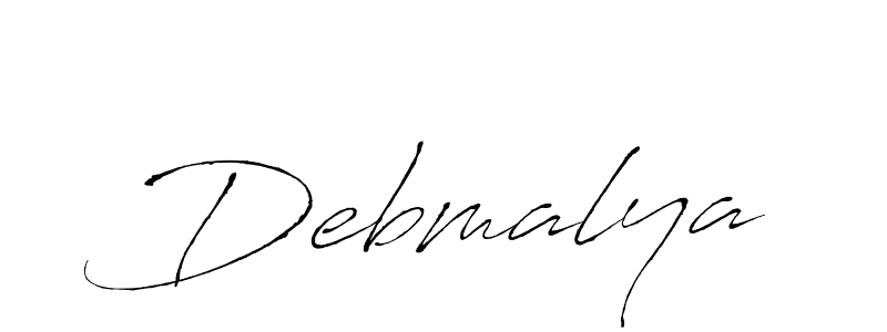 Create a beautiful signature design for name Debmalya. With this signature (Antro_Vectra) fonts, you can make a handwritten signature for free. Debmalya signature style 6 images and pictures png