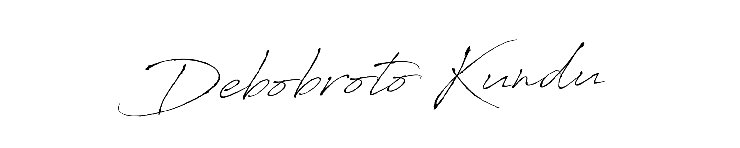 Design your own signature with our free online signature maker. With this signature software, you can create a handwritten (Antro_Vectra) signature for name Debobroto Kundu. Debobroto Kundu signature style 6 images and pictures png