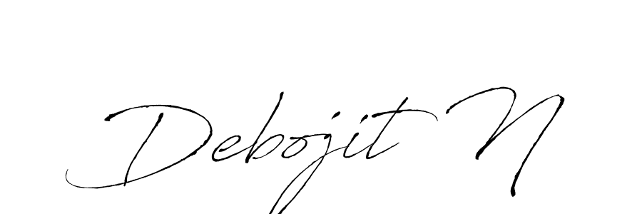 if you are searching for the best signature style for your name Debojit N. so please give up your signature search. here we have designed multiple signature styles  using Antro_Vectra. Debojit N signature style 6 images and pictures png