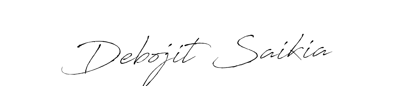 How to make Debojit Saikia name signature. Use Antro_Vectra style for creating short signs online. This is the latest handwritten sign. Debojit Saikia signature style 6 images and pictures png