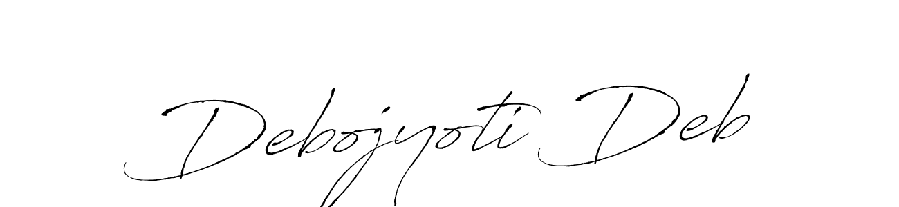 How to make Debojyoti Deb name signature. Use Antro_Vectra style for creating short signs online. This is the latest handwritten sign. Debojyoti Deb signature style 6 images and pictures png