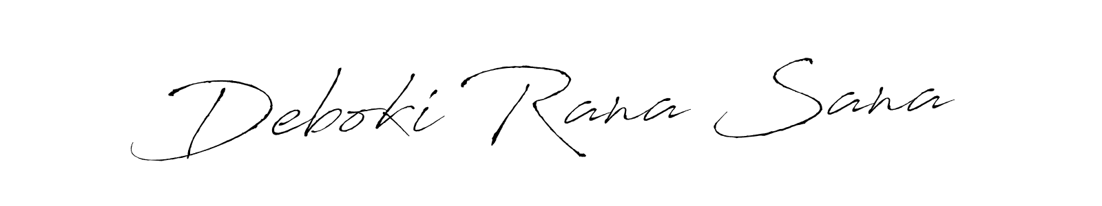 if you are searching for the best signature style for your name Deboki Rana Sana. so please give up your signature search. here we have designed multiple signature styles  using Antro_Vectra. Deboki Rana Sana signature style 6 images and pictures png