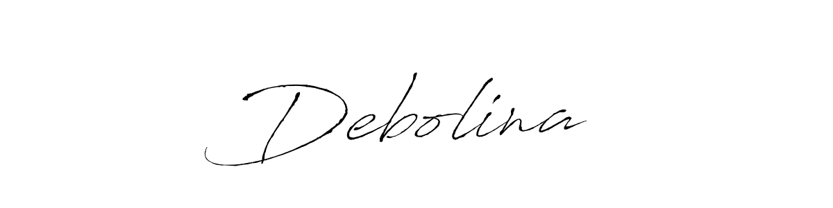 How to make Debolina ❤ name signature. Use Antro_Vectra style for creating short signs online. This is the latest handwritten sign. Debolina ❤ signature style 6 images and pictures png