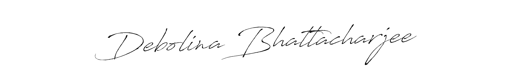Antro_Vectra is a professional signature style that is perfect for those who want to add a touch of class to their signature. It is also a great choice for those who want to make their signature more unique. Get Debolina Bhattacharjee name to fancy signature for free. Debolina Bhattacharjee signature style 6 images and pictures png