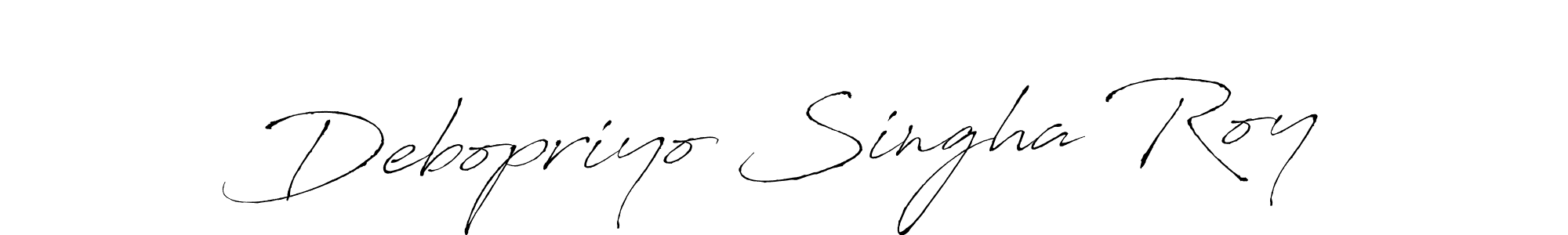 It looks lik you need a new signature style for name Debopriyo Singha Roy. Design unique handwritten (Antro_Vectra) signature with our free signature maker in just a few clicks. Debopriyo Singha Roy signature style 6 images and pictures png