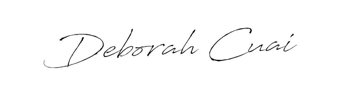 Antro_Vectra is a professional signature style that is perfect for those who want to add a touch of class to their signature. It is also a great choice for those who want to make their signature more unique. Get Deborah Cuai name to fancy signature for free. Deborah Cuai signature style 6 images and pictures png