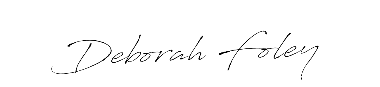 How to make Deborah Foley name signature. Use Antro_Vectra style for creating short signs online. This is the latest handwritten sign. Deborah Foley signature style 6 images and pictures png