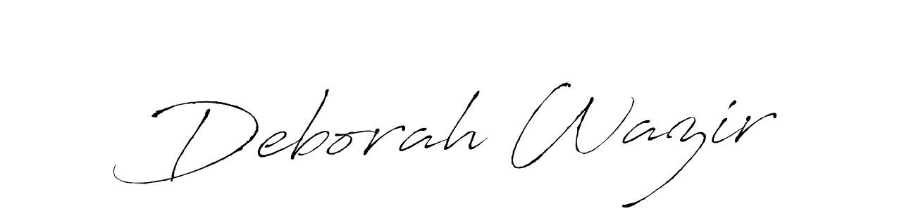 How to make Deborah Wazir signature? Antro_Vectra is a professional autograph style. Create handwritten signature for Deborah Wazir name. Deborah Wazir signature style 6 images and pictures png