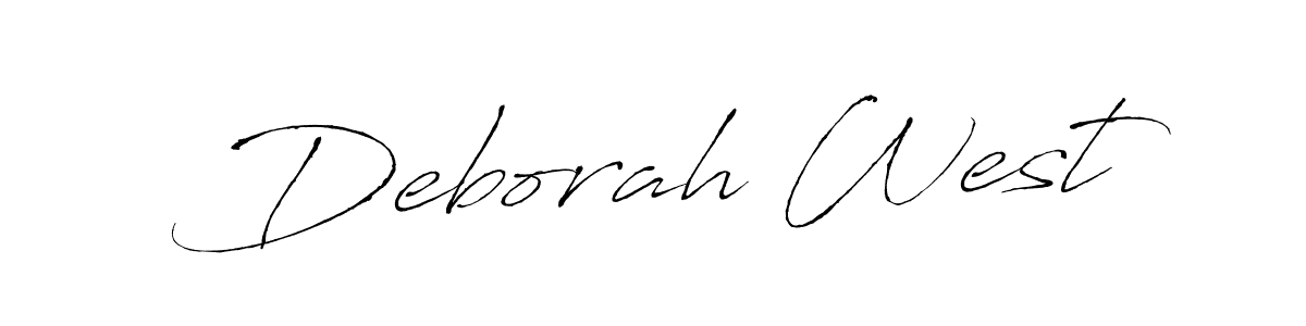 You should practise on your own different ways (Antro_Vectra) to write your name (Deborah West) in signature. don't let someone else do it for you. Deborah West signature style 6 images and pictures png