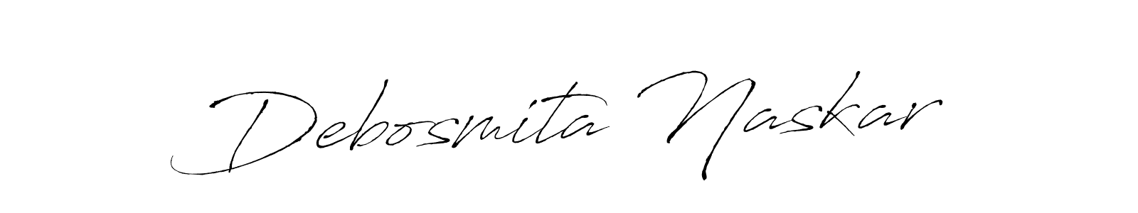 Create a beautiful signature design for name Debosmita Naskar. With this signature (Antro_Vectra) fonts, you can make a handwritten signature for free. Debosmita Naskar signature style 6 images and pictures png