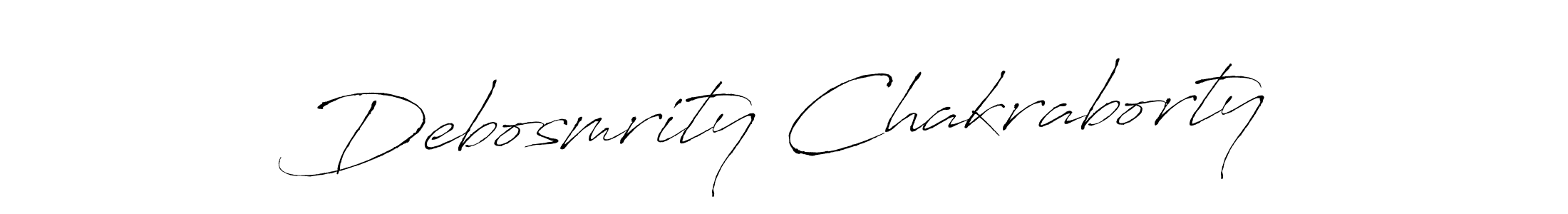Antro_Vectra is a professional signature style that is perfect for those who want to add a touch of class to their signature. It is also a great choice for those who want to make their signature more unique. Get Debosmrity Chakraborty name to fancy signature for free. Debosmrity Chakraborty signature style 6 images and pictures png