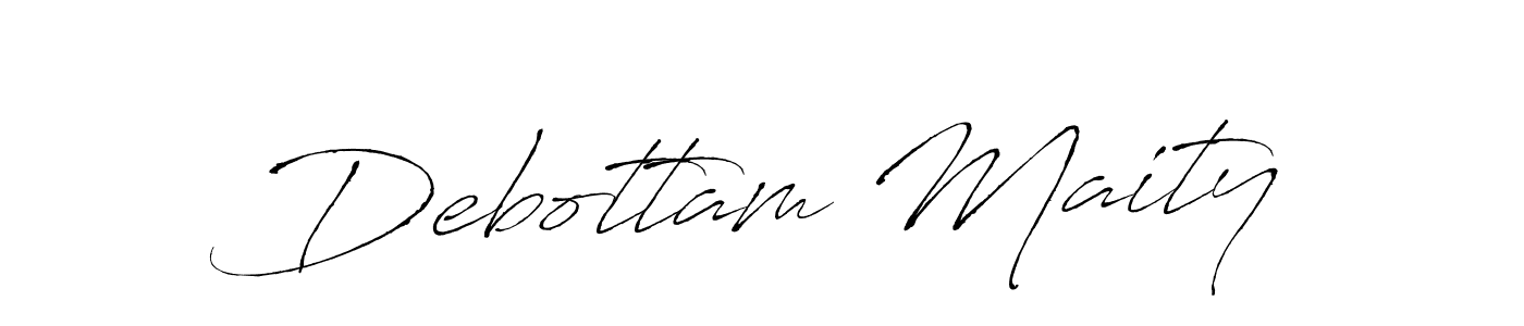 How to make Debottam Maity name signature. Use Antro_Vectra style for creating short signs online. This is the latest handwritten sign. Debottam Maity signature style 6 images and pictures png