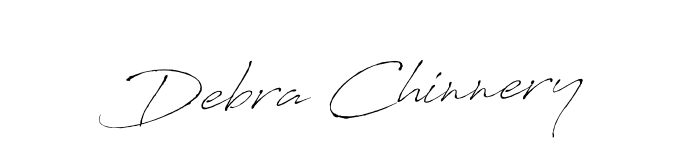 How to make Debra Chinnery name signature. Use Antro_Vectra style for creating short signs online. This is the latest handwritten sign. Debra Chinnery signature style 6 images and pictures png