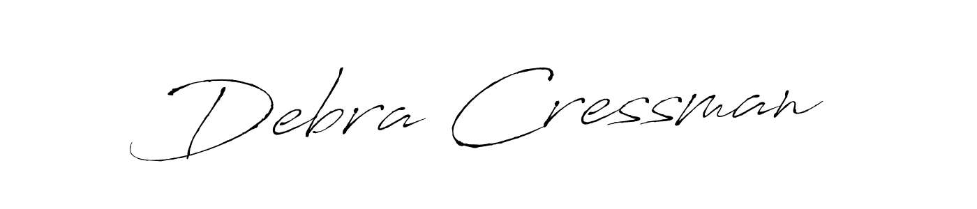 You should practise on your own different ways (Antro_Vectra) to write your name (Debra Cressman) in signature. don't let someone else do it for you. Debra Cressman signature style 6 images and pictures png