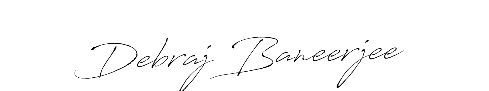 How to make Debraj Baneerjee name signature. Use Antro_Vectra style for creating short signs online. This is the latest handwritten sign. Debraj Baneerjee signature style 6 images and pictures png