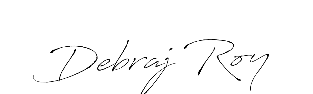 How to make Debraj Roy name signature. Use Antro_Vectra style for creating short signs online. This is the latest handwritten sign. Debraj Roy signature style 6 images and pictures png