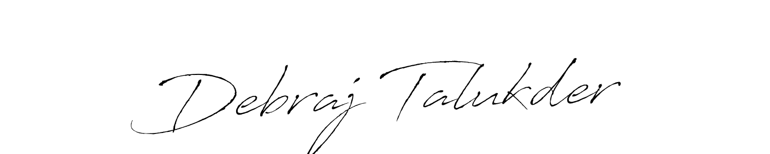 Create a beautiful signature design for name Debraj Talukder. With this signature (Antro_Vectra) fonts, you can make a handwritten signature for free. Debraj Talukder signature style 6 images and pictures png